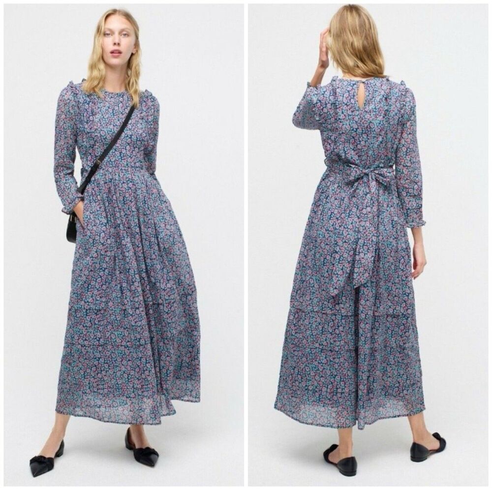 Banjanan Miranda Long Sleeve Dress Mini Floral Print Size Small Cottagecore